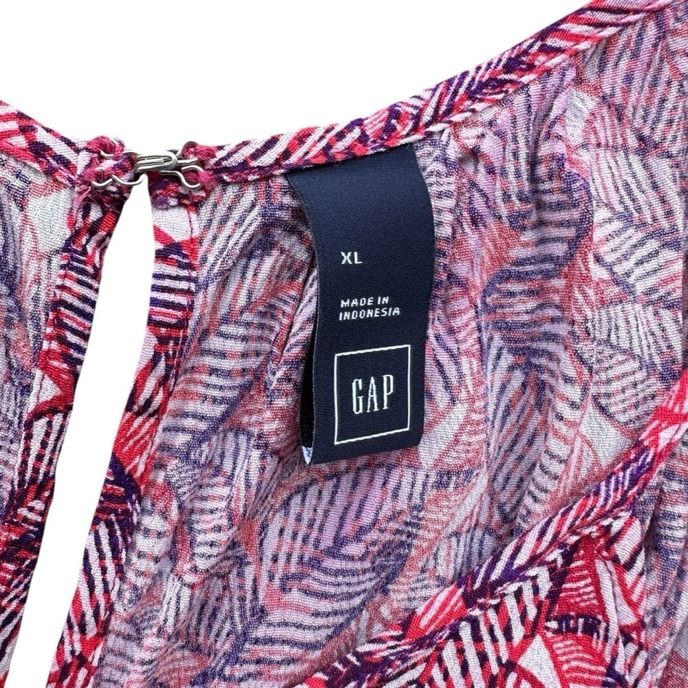 GAP Sleeveless Print Lightweight Halter Jumper Romper, XL - Picture 8 of 16